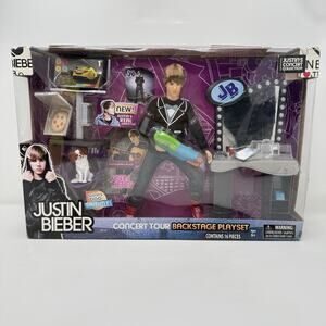 Justin Bieber Concert Tour Collection Backstage Playset Vintage New Sealed